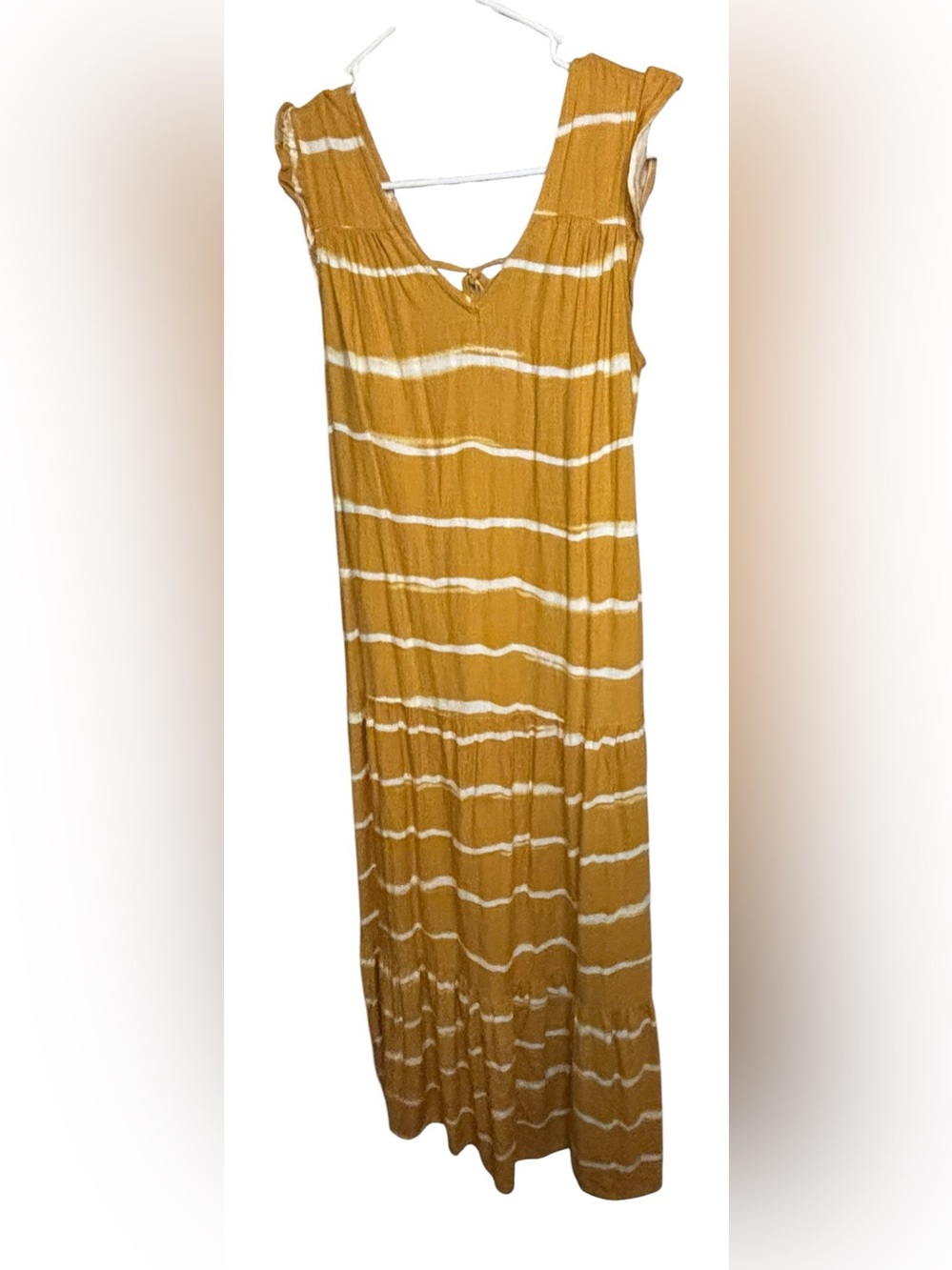 Simply Vera Vera Wang Mustard Striped Maxi Dress